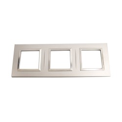 Plaque Bella 43argent Opaque 2+2+2 modules