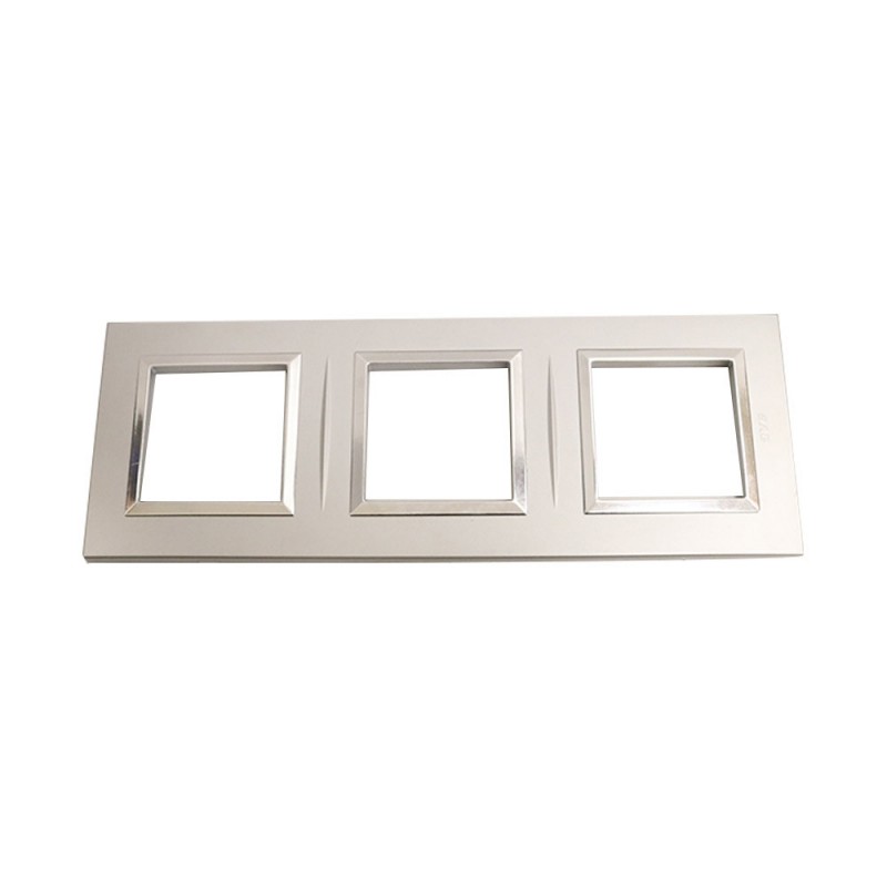 Plaque Bella 43argent Opaque 2+2+2 modules