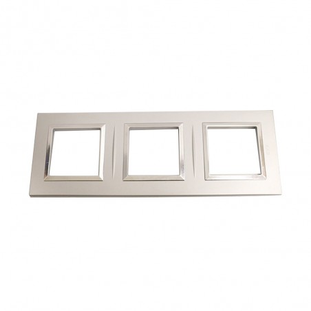 Plaque Bella 43argent Opaque 2+2+2 modules