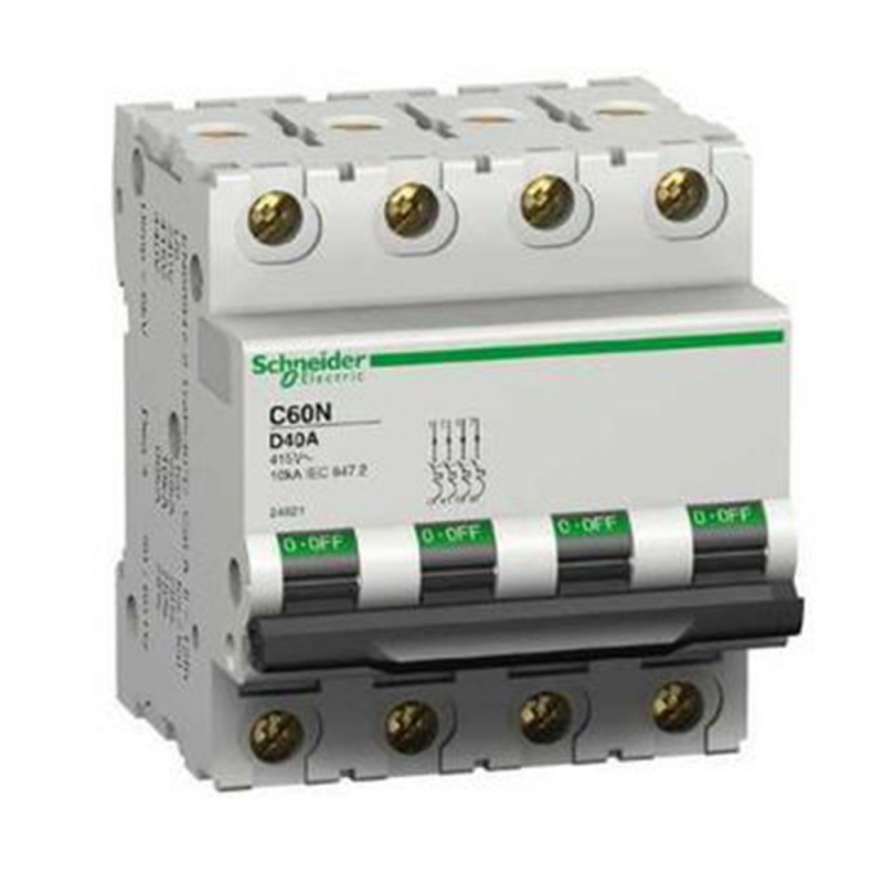 Disjoncteur C60N 4P 10A courbe D