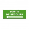 Panneau PVC Sortie secours flèche gauche