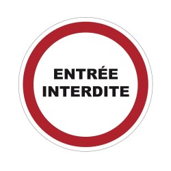 Panneau D280mm PVC : Entree interditebox10