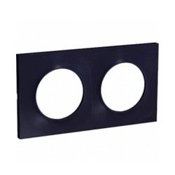 Plaque 2 postes anthracite Odace