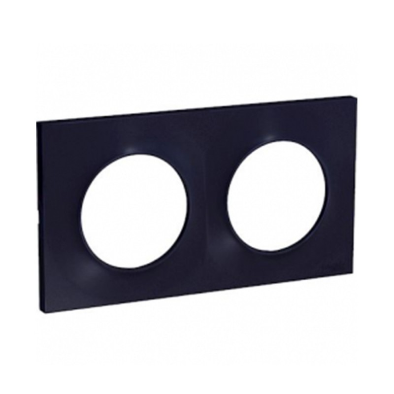 Plaque 2 postes anthracite Odace