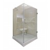 Cabine de douche satin Cléar 90x90x195cmverre 6mm