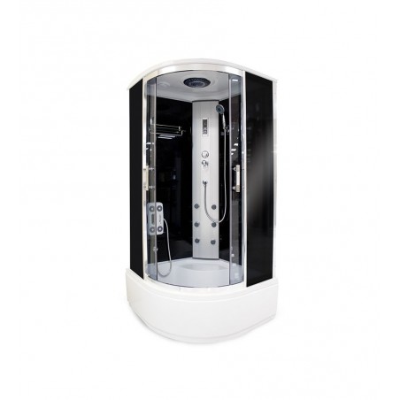 Cabine de douche hydromassante 100x100x220cm chrome verre 5mm -  - meilleure qualité