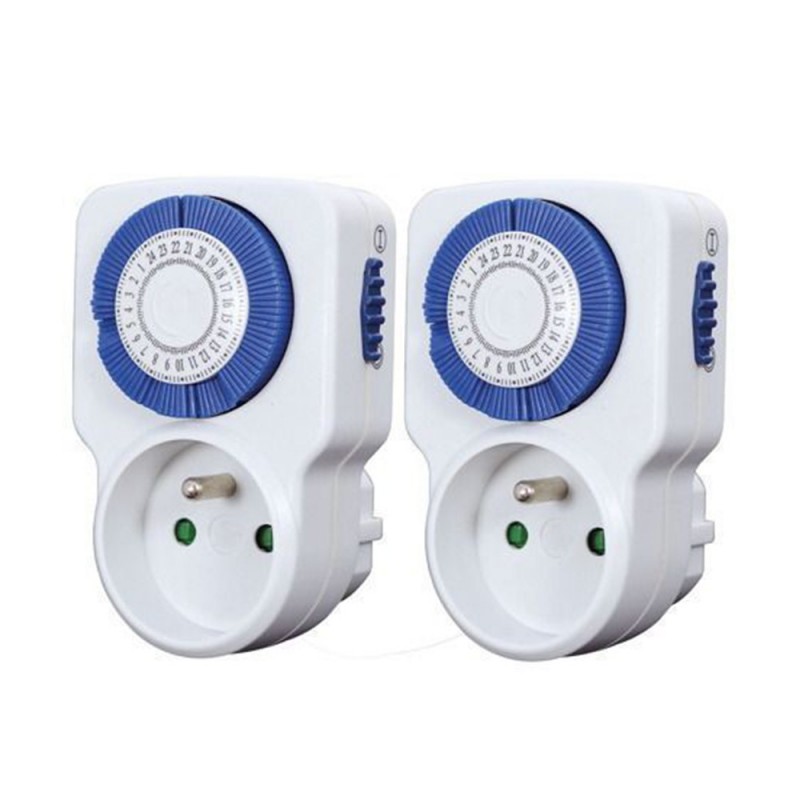 2 Programmateurs journaliers 2p+t kit mini uv6