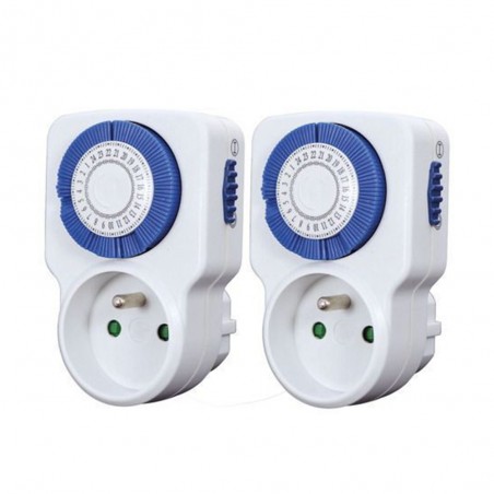 2 Programmateurs journaliers 2p+t kit mini uv6