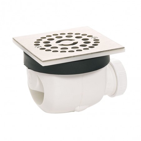 Bonde twisto d90 grille carree inox brosse classic