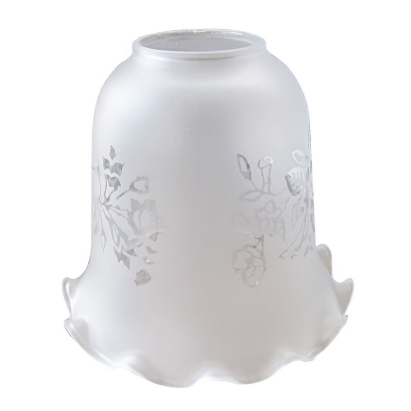 Abat-jour Tulipe h112mm d124mm verre satinégrave uv6