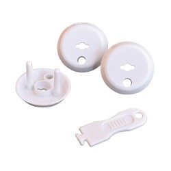 3 cache-prises à broches 4mm avec clé