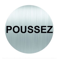 Panneau Adhésif POUSSEZ Alu D80