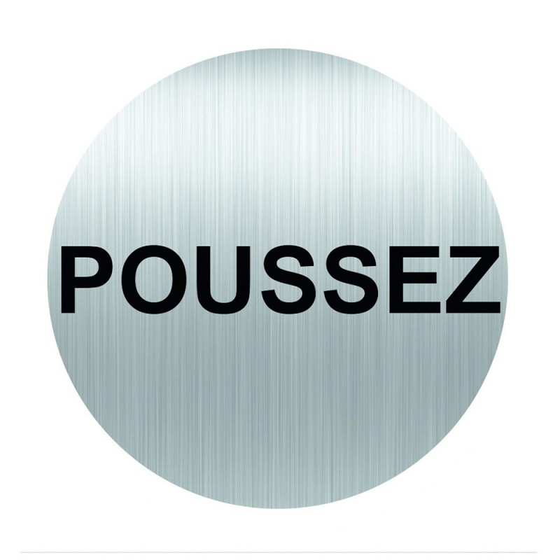 Panneau Adhésif POUSSEZ Alu D80