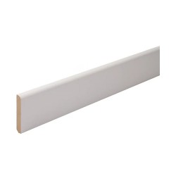 Plinthe Arrondi M.D.F Prépeint Blanc 14X80 2M44 5Lgs