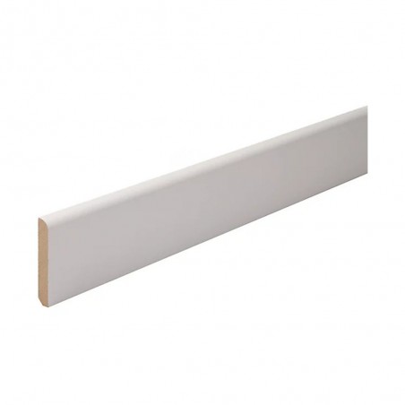 Plinthe Arrondi M.D.F Prépeint Blanc 14X80 2M44 5Lgs