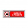Adhésif ENTRÉE INTERDITE 170x50mm PVC