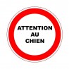 PanneauATTENTION AU CHIEN 180mm PVC adh box5