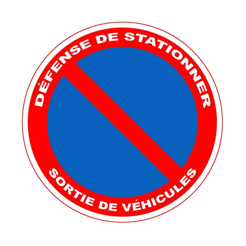 Panneau : DEFENSE DE STATIONNER 180mm PVC adh box5