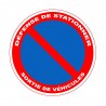 Panneau : DEFENSE DE STATIONNER 180mm PVC adh box5