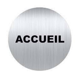 Panneau adhésif ACCUEIL D 80mm aluminium