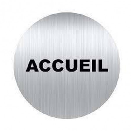 Panneau adhésif ACCUEIL D 80mm aluminium