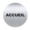 Panneau adhésif ACCUEIL D 80mm aluminium