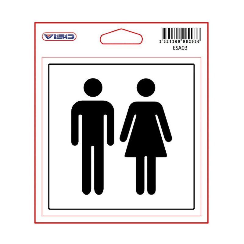 Adhésif TOILETTES 115x115 mm