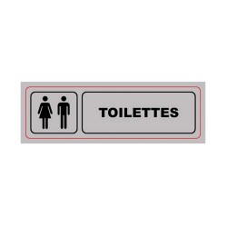 Panneau : TOILETTES Homme-Femme 170x50mm PVCbox10