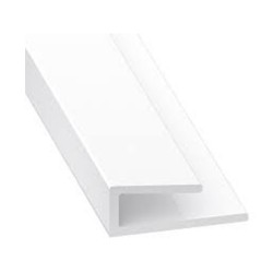 Profilé finition 10x6x14mm PVC blanc 1M