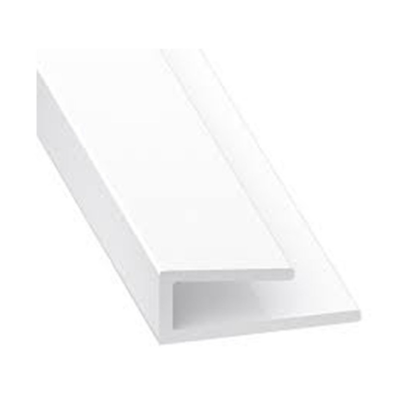 Profilé finition 10x6x14mm PVC blanc 1M