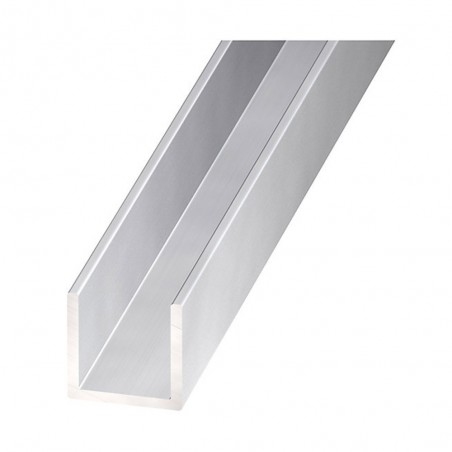 Profilé U 15x15x15x15mm 2Malu anodisé. incoloreuc5