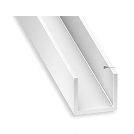Profil U PVC blanc 62x87x62x12mm int.63 1m
