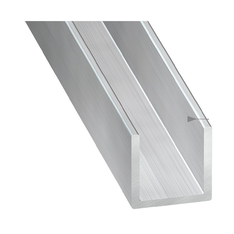 Profilé U alu brut 10x10 2M