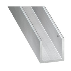 Profilé 20x20 U 2M alu brut