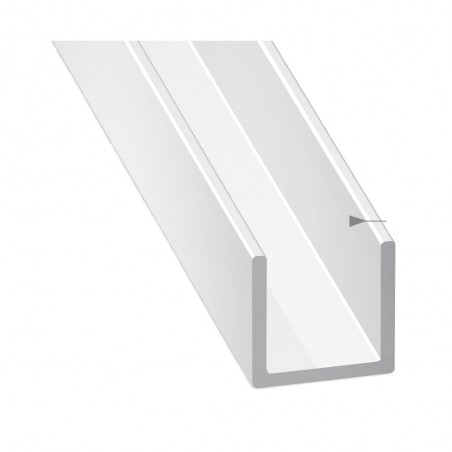 Profilé U 15x15x15x15mm 2M alu laqué blanc uc5