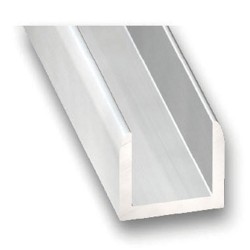 Profilé U alu anodisé incolore 8x8x8x1cm 1M