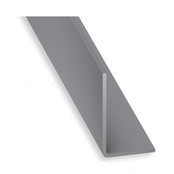 Cornière 10x20mm 2M PVC gris alu uc5