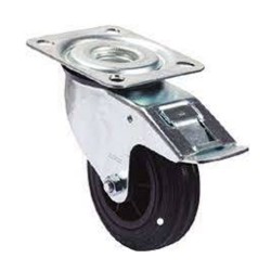 Roulette jumelée D50 35kg platine frein UV6