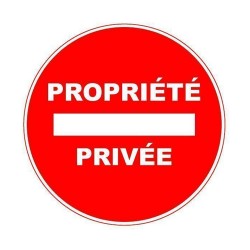 Panneau adhésif : PROPRIETE PRIVEE 280mm PVCbox5