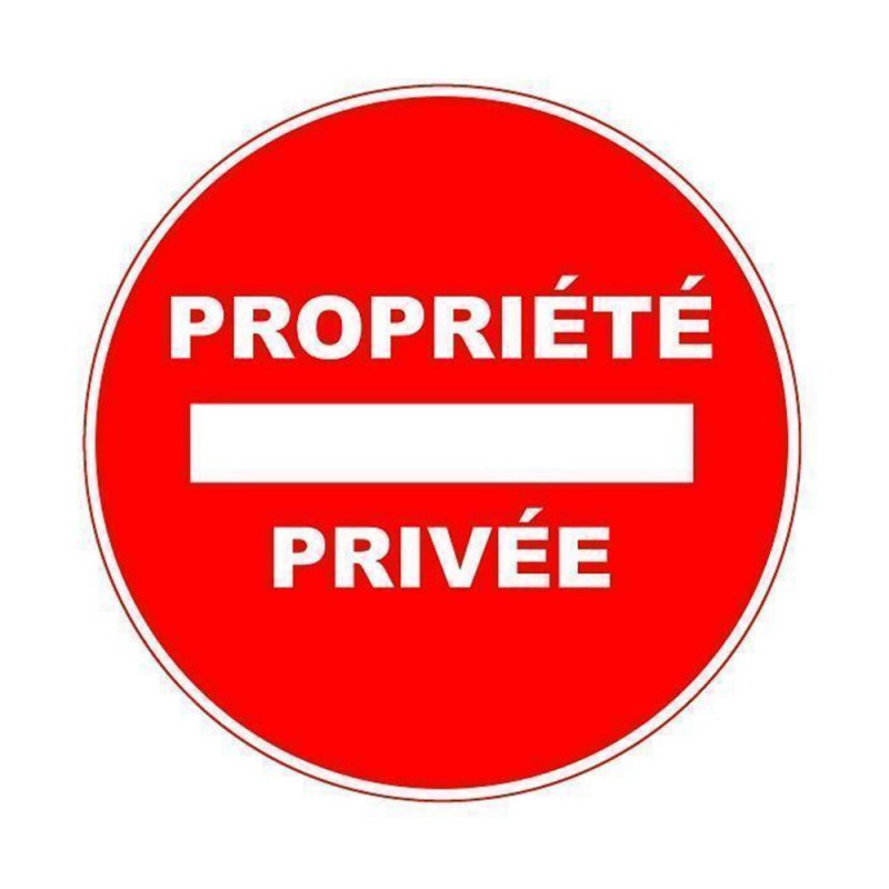 Panneau adhésif : PROPRIETE PRIVEE 280mm PVCbox5