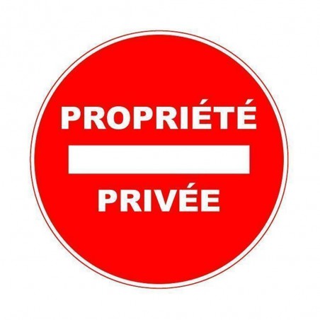 Panneau adhésif : PROPRIETE PRIVEE 280mm PVCbox5