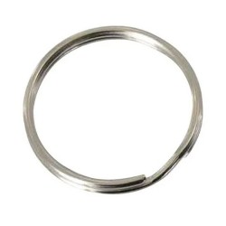 Anneau de clé D20 acier nickelé x5