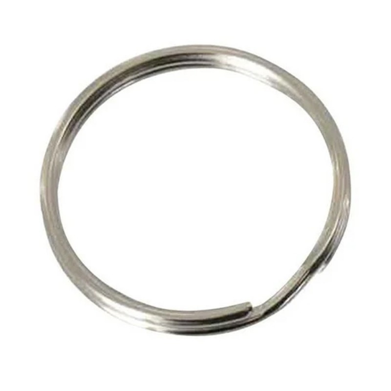 Anneau de clé D20 acier nickelé x5