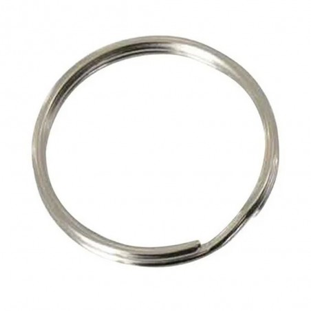 Anneau de clé D20 acier nickelé x5