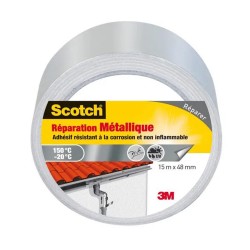 Ruban adhésif pour réparation métallique 15Mx48mm alu Scotch uc6