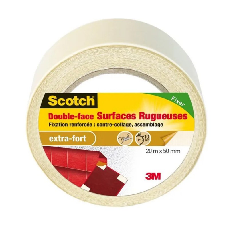 Double Face 20Mx50mm surfaces rugueuses Scotch uc6 -  - meilleure qualité