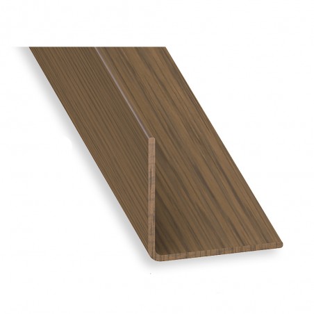Cornière égale 20mm PVC noyer 2M