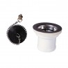 Bonde à bouchon pour evier inox