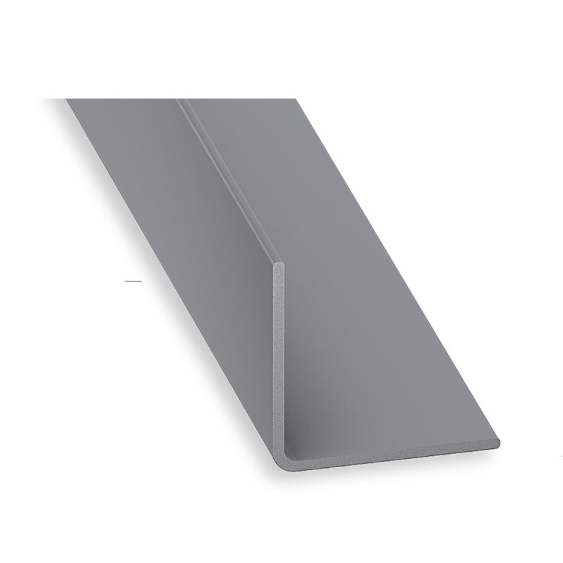 Cornière égale 15mm PVC gris 2M