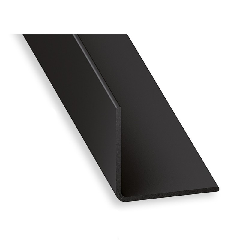 Cornière égale 15x15 PVC noir 1M
